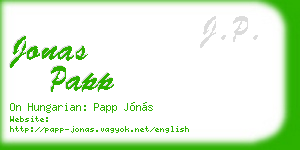 jonas papp business card